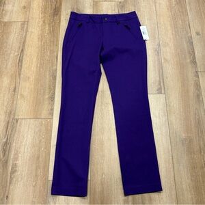 NWT 🌟LAUREN RALPH LAUREN🌟 STRAIGHT LEG COTTON STRETCH EQUESTR PANT PURPLE SZ 6